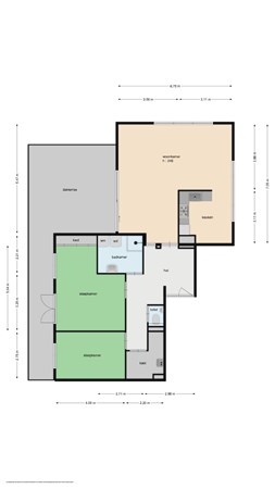 Floorplan - Dokter van Dongenkade 29, 3261 CK Oud-Beijerland